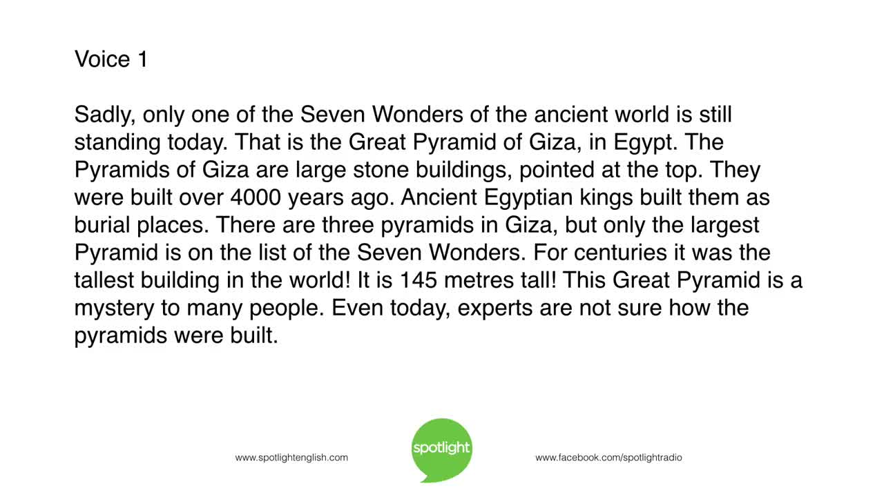 Seven Wonders of the World | practice English with Spotlight