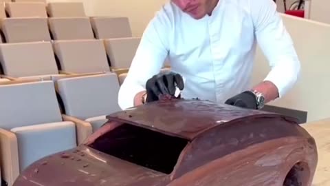 Crafting chocolates 🍫🚗 Who knew chocolate could be this sweet and speedy? #ChocoCars