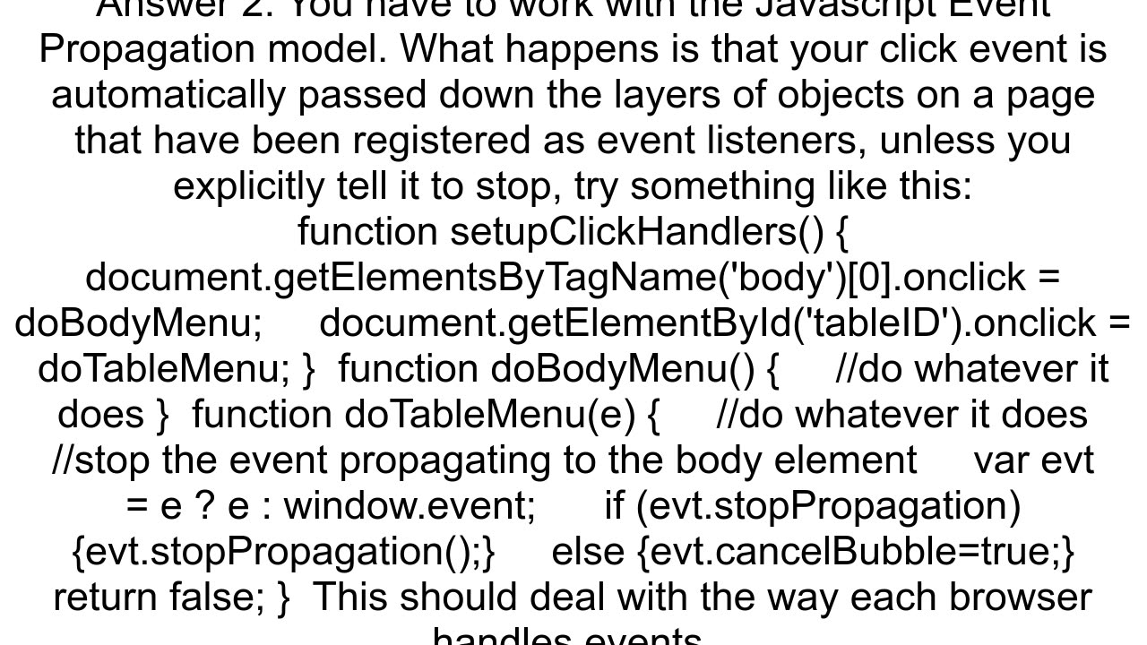 How to get Javascript event to fire only when the background is clicked and not other elements