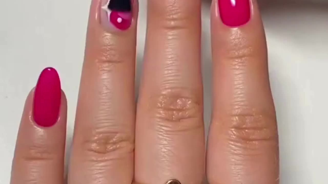 How To make Pink Sparkle Nails