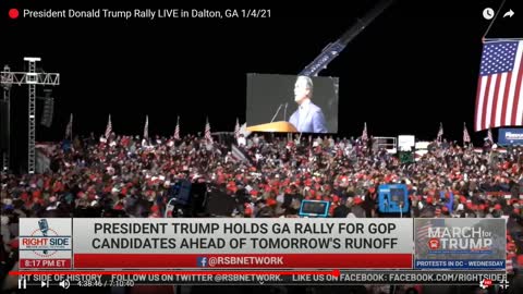 Trump Big Screen Video Georgia Jan 4