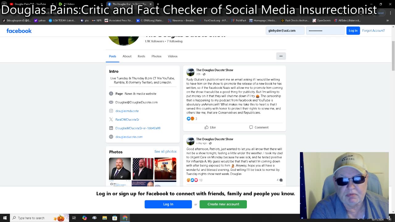 Douglas Ducote Show 1776 - 10/11/2024 FaceBook -Twitter - Youtube is Family content only .