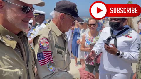 100 year old World War Veteran Celebrates Birthday " Jumps from Plane to beach at Hotel del Coronado