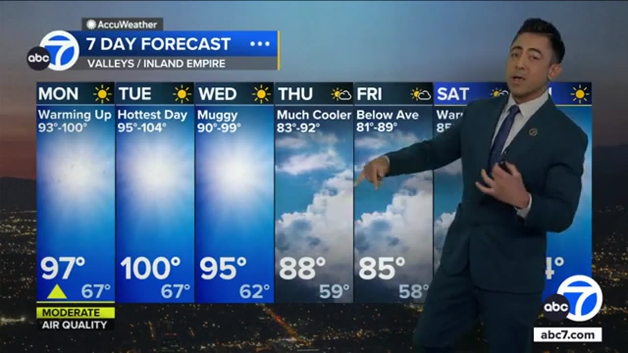 SoCal forecast for Monday: Warm temperatures, sunny skies expected