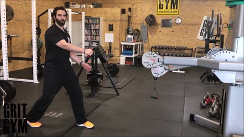 1 Arm Split Stance Cable Row