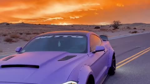 Purple sports car