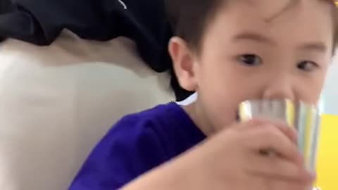 Baby brushing teeth, Korean kindergarten