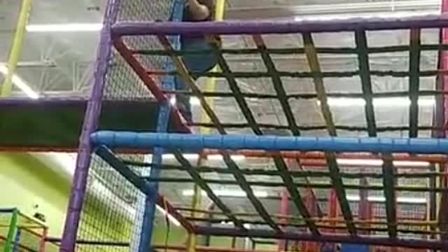 Grown Ups Playing in the Jungle Gym