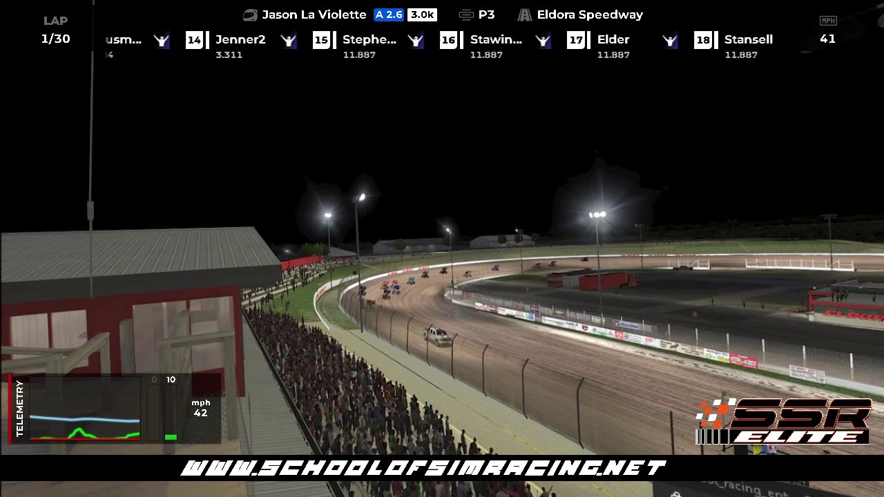 iRacing 2024, Hosted Havoc race, 410 Winged Sprints @ Eldora w/ Jason La Violette