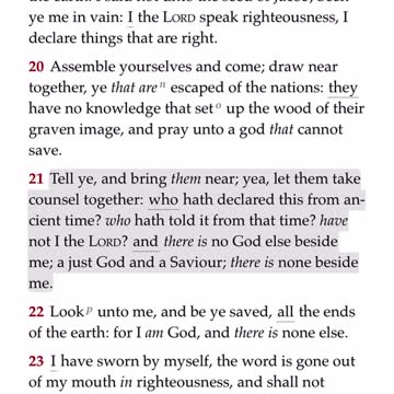 The LORD is the only true God