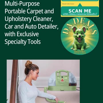 DaDeals Spotlight Bissell Little Green Multi-Purpose Portable Carpet and Upholstery Cleaner