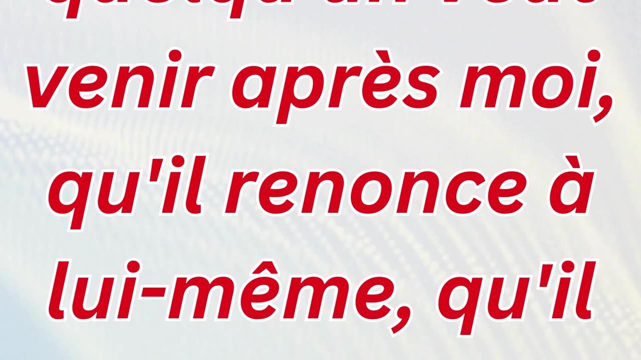 "S’engager à Suivre Jésus : Renoncer à Soi-même pour un Plus Grand But" Matthieu 16:24.#short #yt