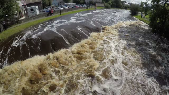 Mark Clark Portrush in Bushmills with Salmon jumping 2017.