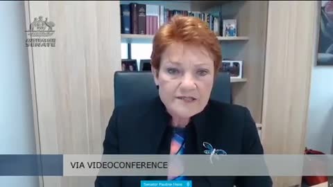 Pauline Hanson today Covid 19 Vax Status (Prevention of Discrimination) Bill 2021