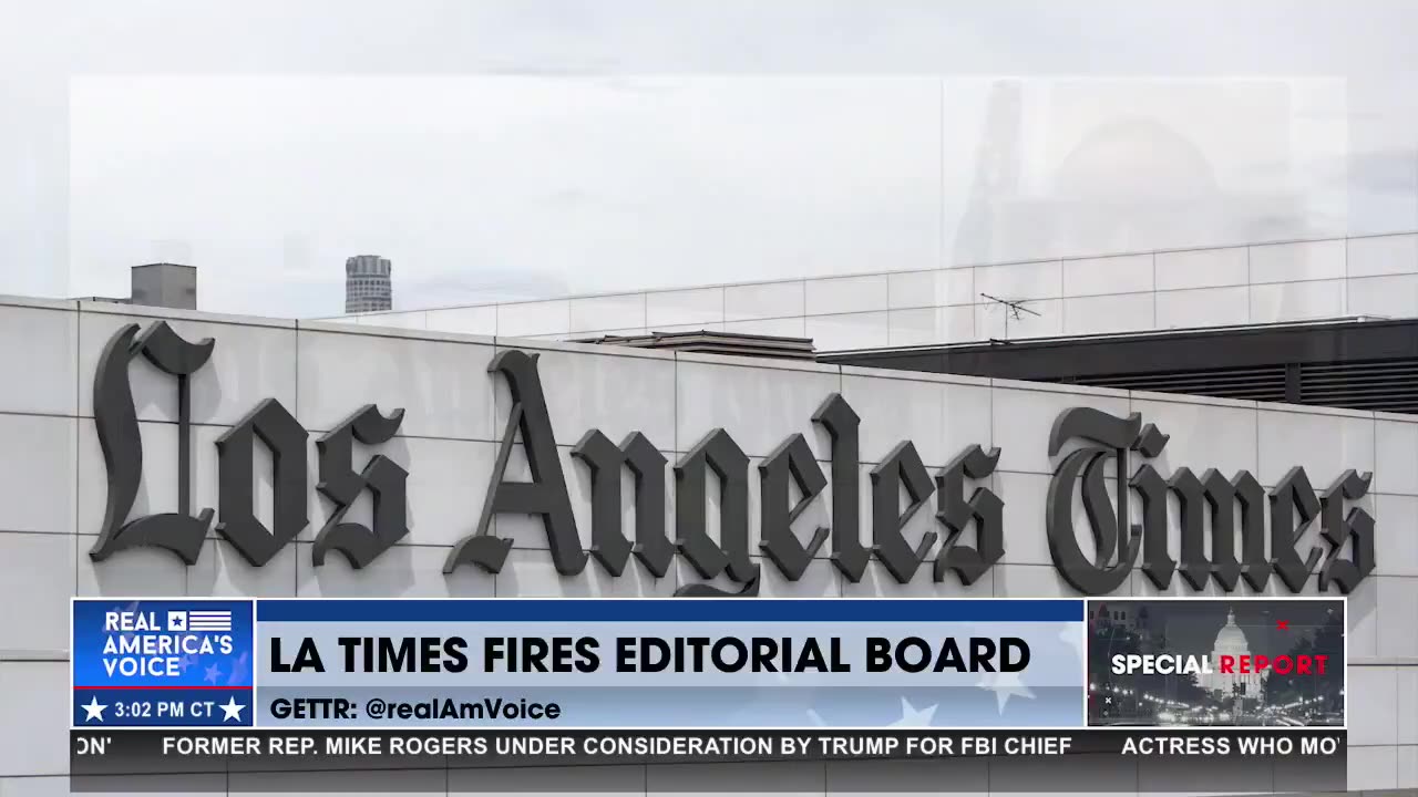 LA TIMES FIRES EDITORIAL BOARD