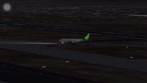 Airbus A320 Citylink landing in Dublin coming from New York after a landing for refuel in Gander