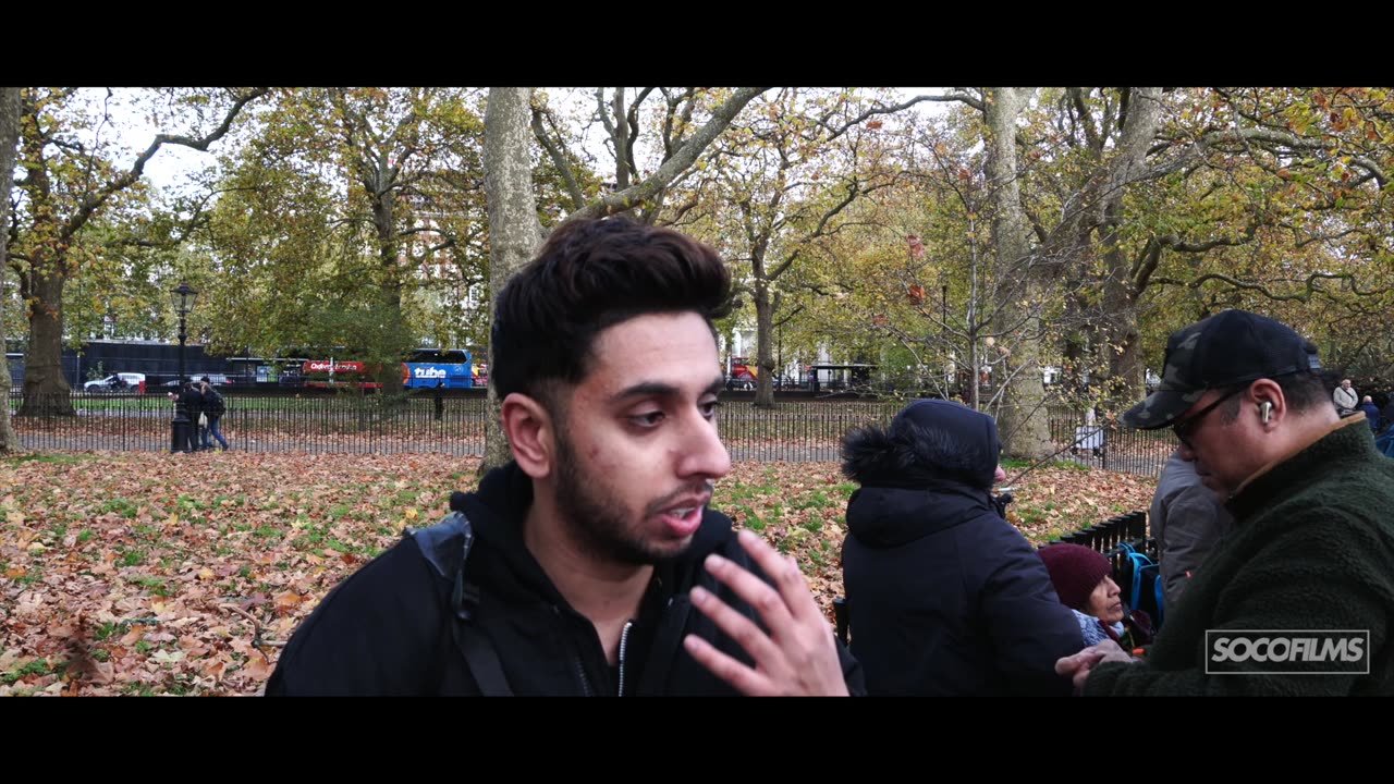 Trying to pull away Muslim girl from debate | Ish | Speakers Corner #socofilms