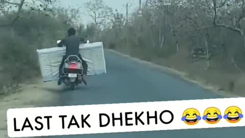 Funny bike fall