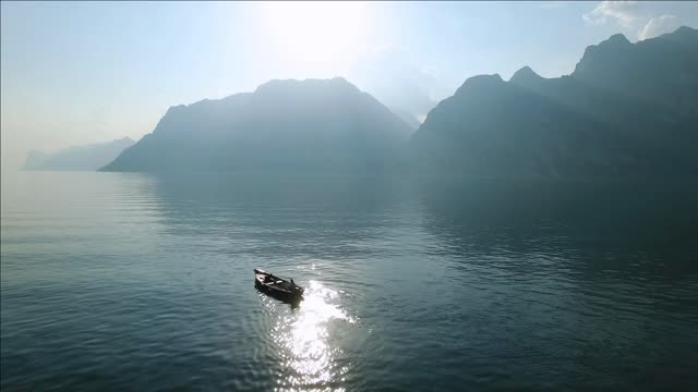 Scenic view of lake Maggiore. Nature and sky, Italy