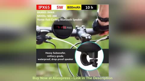 ☀️ Wireless cycling bicycle bluetooth speaker outdoor smart LED digital display portable waterproof