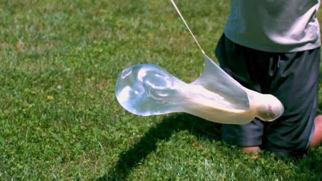 slow motion balloon video