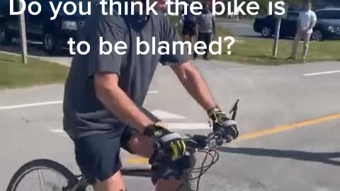 Blame the bike and not Joe Biden. It's just a small accident