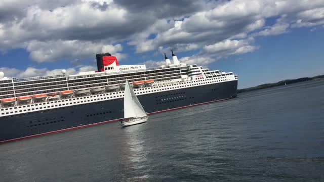 Queen Mary II arriving at Halifax Nova Scotia