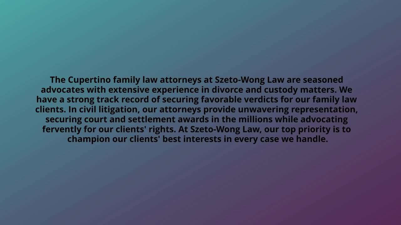 Cupertino family law firm