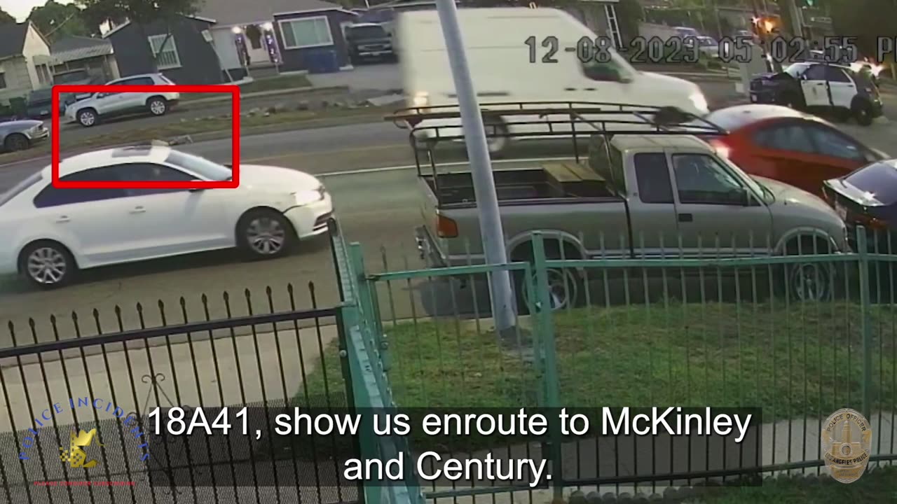 Security Cameras Capture LAPD Cruiser Colliding with a Pedestrian