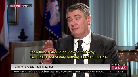 Croatian president talks about growing problems (nacism?) in Ukraine