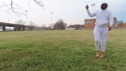 Guy Dog Calls Rabbit From Center Field.