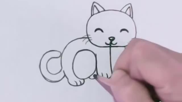 How to turn words Cat Into Cartoon Cat. Learn very easy!