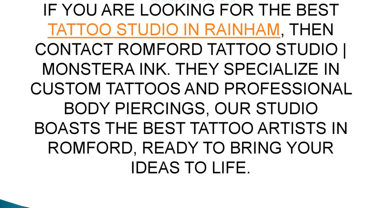 Best Tattoo Studio in Rainham