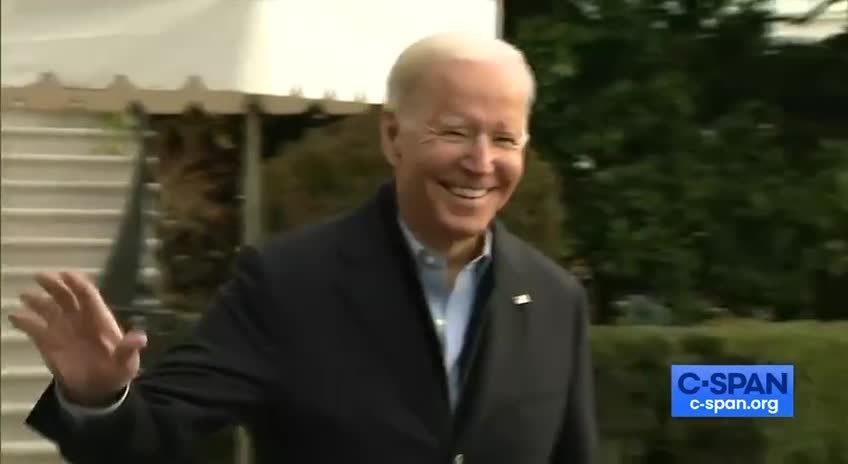 Biden smiles and walks away!!!