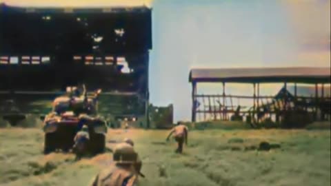 US Troops Uncover Hidden Threat at Manila Baseball Stadium - COLOURIZED ⚾🇺🇸🎥 #WW2