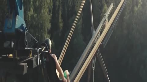 Crazy Homemade Slingshot Launches Man Through The Air