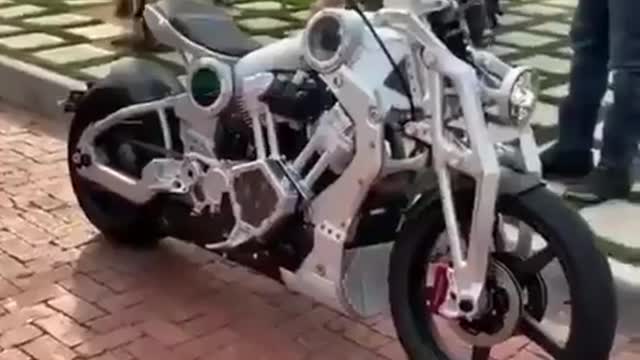 Hydrogen powered motorbike.
