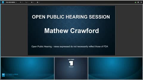 Mathew Crawford - FDA meeting 4/6/2022 - public comment