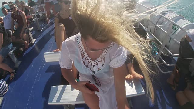 hair in the wind