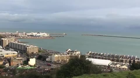 UK | Banner Drop Above Dover Port