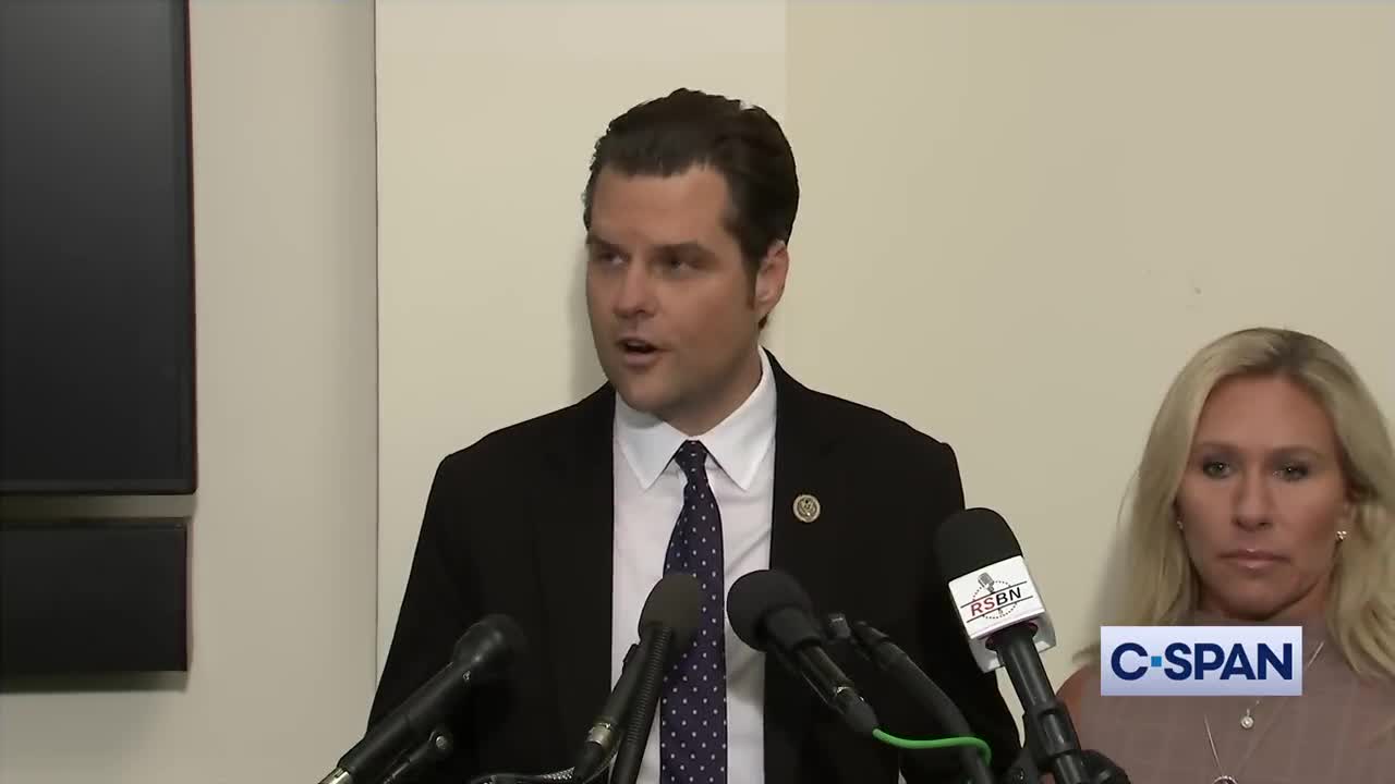 Rep Matt Gaetz & Marjorie Taylor Greene refuse didn't celebrate January 6th blast Nancy Pelosi