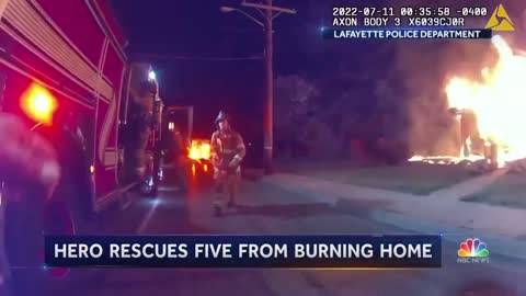 Watch: Indiana Man Saves Five Kids From Burning Home