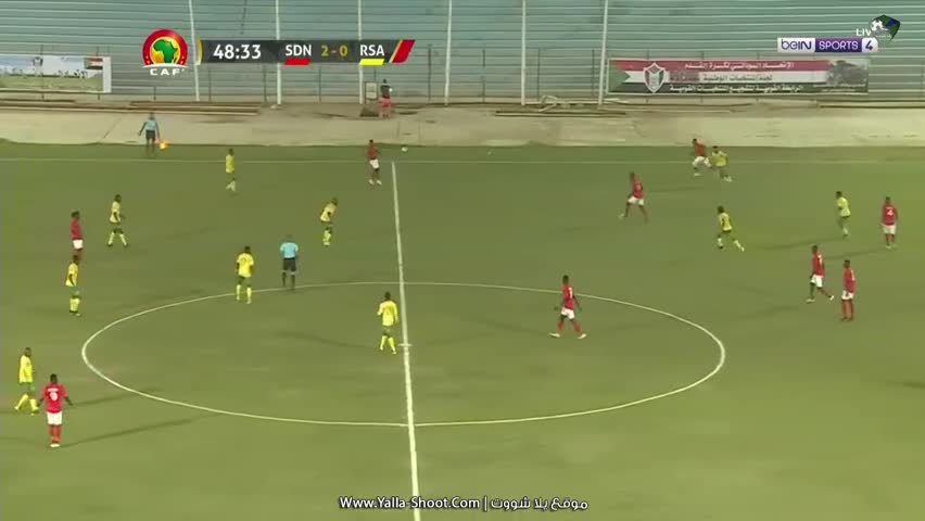الشوط الثاني لمباراة السودان و جنوب افريقيا