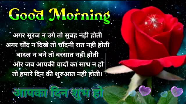 good morning video gulab ka phool status