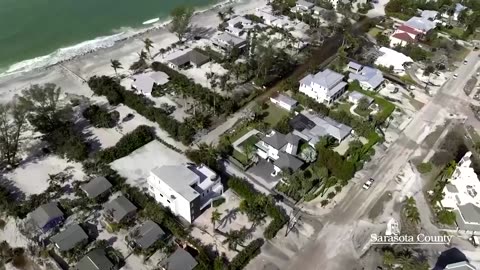 Drone footage shows aftermath of Hurricane Helene in Florida