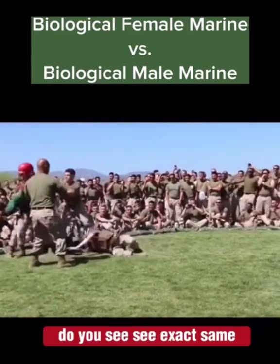 Biological Female VS Biological Man Marines Training