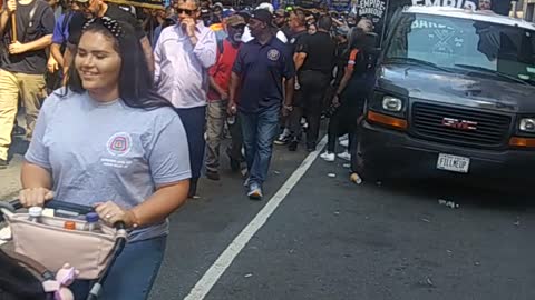 Time Square fashion week and The Union labor parade 9/10/2022.