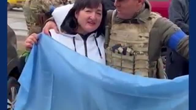 Ukrainian celebrate Liberation of Their Village From Russian Troops #Shorts