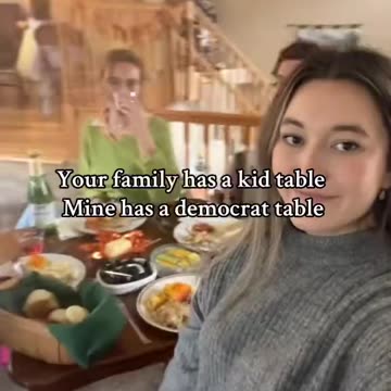 This family had a Democrat Table at Thanksgiving for their liberals family members