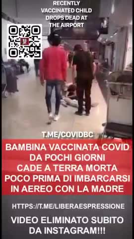 BRAZIL: RECENTLY VACCINATED CHILD DROPS DEAD WHILE WAITING FOR A PLANE WITH HER MOM 💉